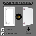 Szablon nawiertów IKEA FAKTUM - rysunki techniczne frontów PDF